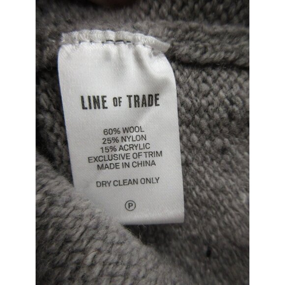 Line Of Trade Sweater Medium Wool Blend Pullover Corduroy Elbow Patches - Picture 10 of 11